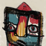 Basquiat-inspired digital painting "Creeper" by Oregon artist Riis Griffen.