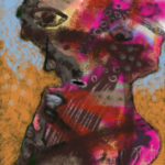 Digital painting "Barfly" by Riis Griffen.